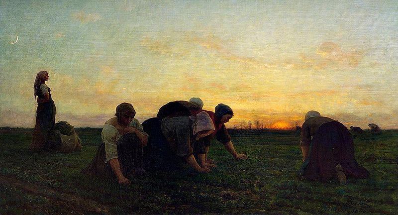Jules Breton The Weeders, oil on canvas painting by Metropolitan Museum of Art China oil painting art
